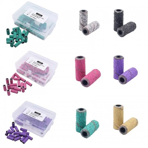 Шлайф шапки за ел. пила за нокти 3мм – гриф 80/150/240- 50pcs